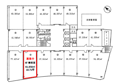 日本企業会館ビル409 間取り図