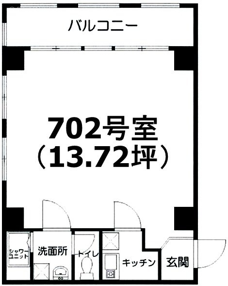 メイプル代々木702 間取り図