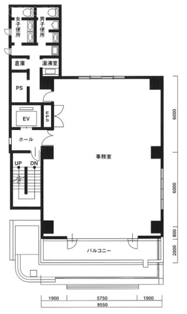 JTB川崎共同ビル7F 間取り図