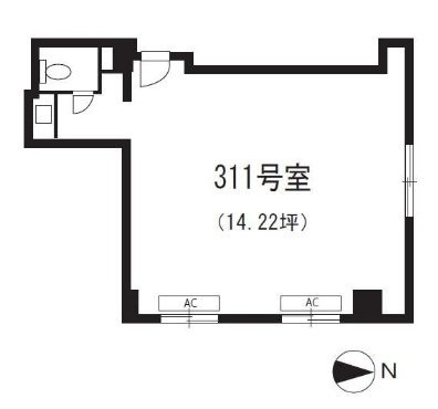 新宿Qフラットビル311 間取り図