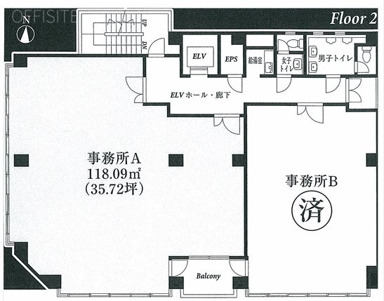 タクエー横浜西口第5ビルA 間取り図