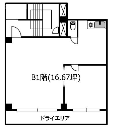 ファンタジア壱番館ビルB1F 間取り図