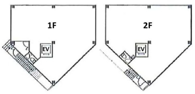 リビエラケーキ工房1F～2F 間取り図