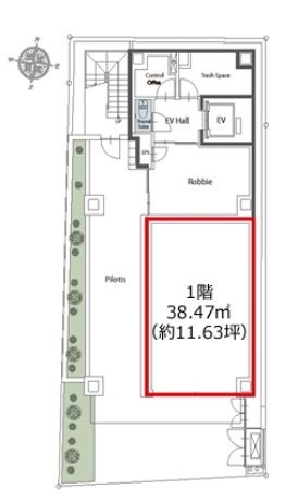 ARISTO平河町1F 間取り図