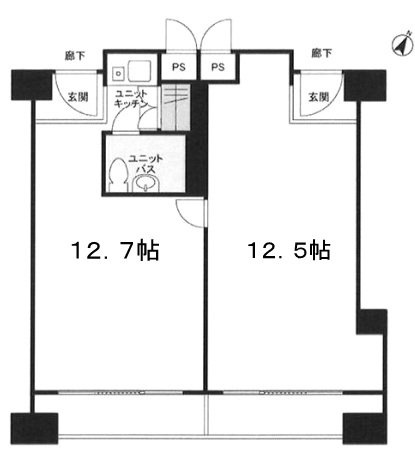 オリエント赤坂モートサイド609 間取り図