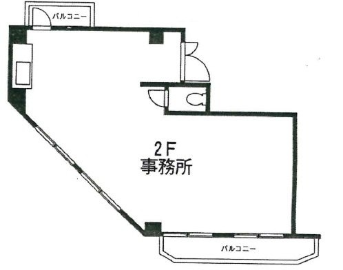 リバティハウス柿の木坂ビル2F 間取り図