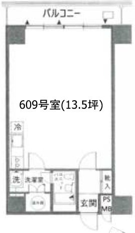 ビラカーサ五番町609 間取り図