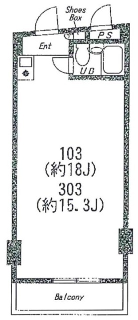 エムズ西麻布(M’s西麻布)ビル103 間取り図