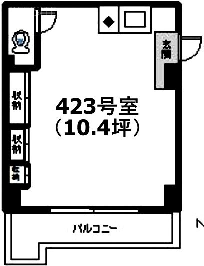 千駄ヶ谷ホリタン423 間取り図