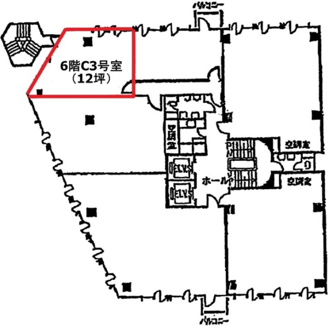 銀座8丁目10番ビルC3 間取り図