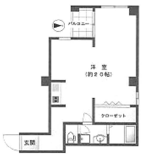 シャトレー上野ビル307 間取り図