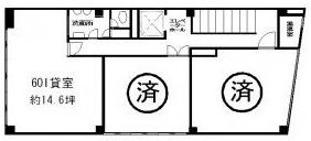 立原ビル601 間取り図