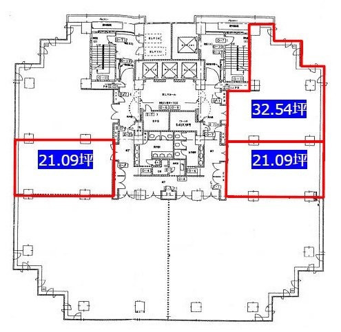 勝どきサンスクエアビル5F 間取り図