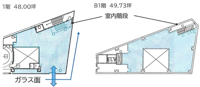 サクセス銀座ファーストビルB1F~1F 間取り図