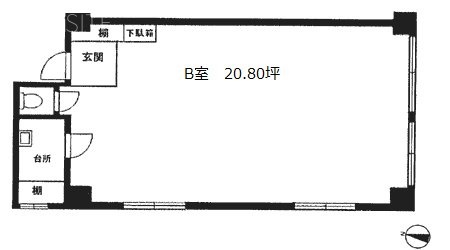 市ヶ谷ホワイトレジデンス9B 間取り図