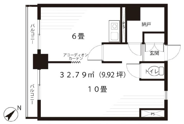 東常盤松マンション402 間取り図