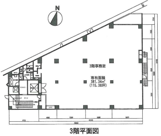 こだまビル3F 間取り図