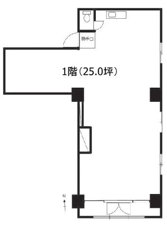 リレント南千住ビル1F 間取り図