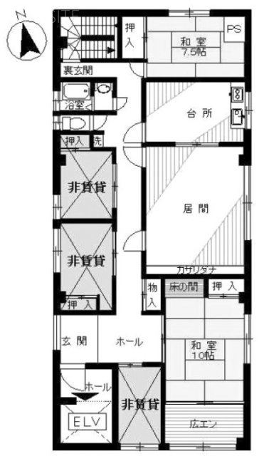 アイスバーグビル5F 間取り図