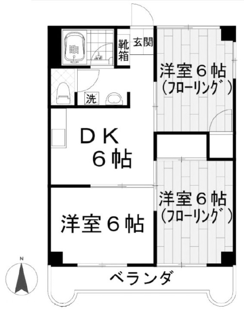 クレール鷹番ビル204 間取り図