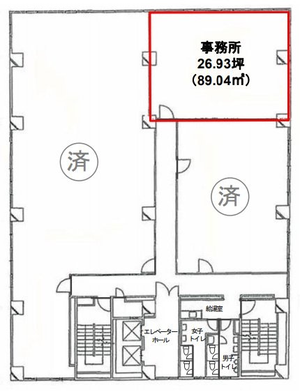日総第19ビル4F 間取り図