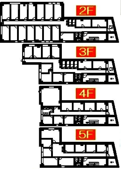 田端第1ビル2F～5F 間取り図