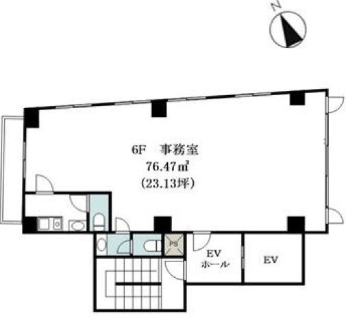 本八幡駅前ビル6F 間取り図