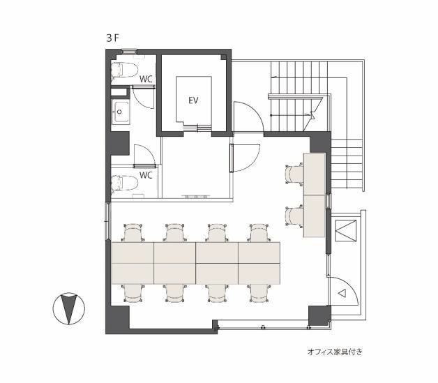 THE BASE 秋葉原ビル4F 間取り図