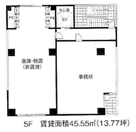 アーバニティ下北沢ビル5F 間取り図