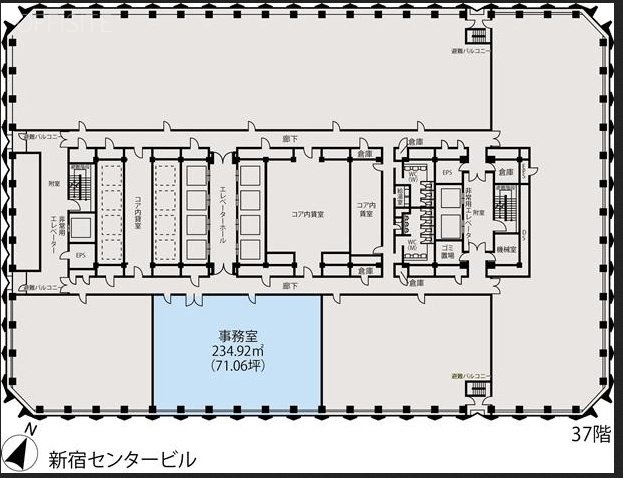 新宿センタービルS 間取り図