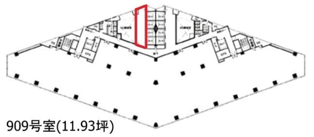 西新宿プライムスクエア909 間取り図