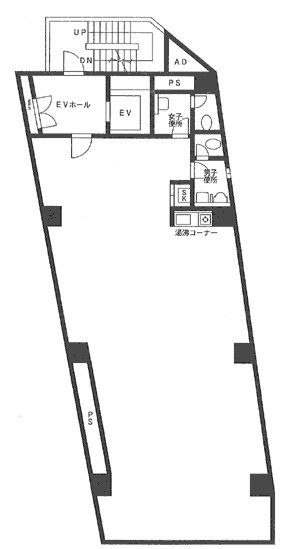 大正園大間ビル5F 間取り図