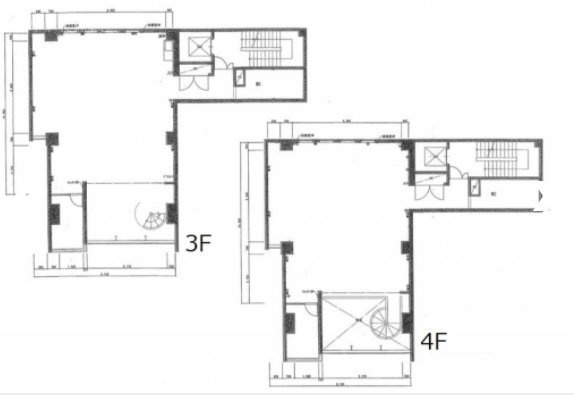 江沢ビル3F～4F 間取り図