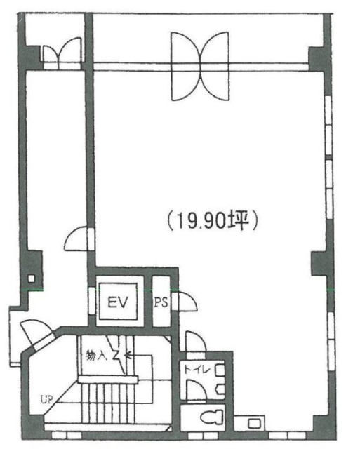 久(キュウ)ビル1F 間取り図