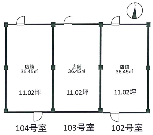 高輪アパートメント102-104 間取り図