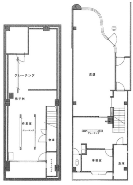 上野毛フラワービルB1F～1F 間取り図