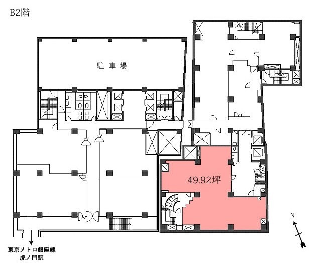 虎ノ門実業会館(本館)B2F 間取り図