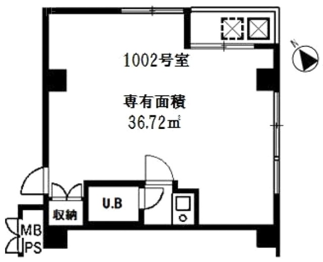 築地ホワイトビル1002 間取り図