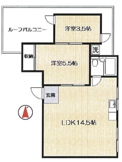 レッツ飯田橋ビル5F 間取り図