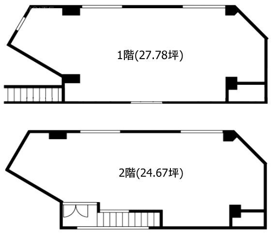 インガレッソビル1F~2F 間取り図