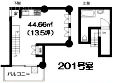 Power House代沢(パワーハウス代沢)201 間取り図