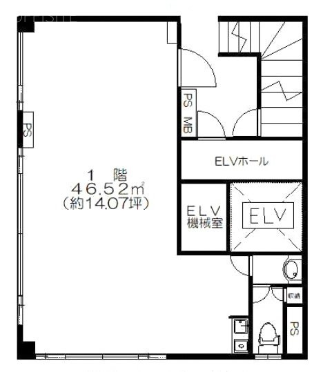 斉藤ビル1F 間取り図