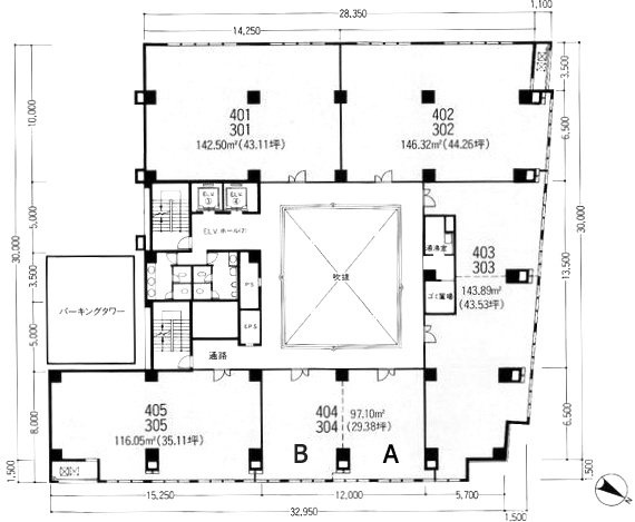 TK関内プラザ304B 間取り図