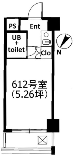 日本橋ロイヤルプラザ612 間取り図