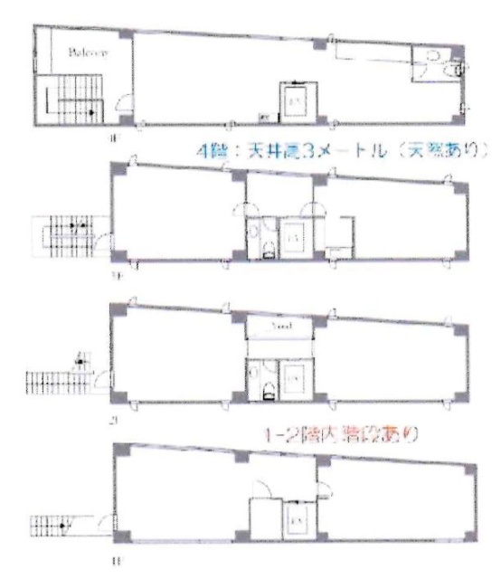 Victory Aoyama1F～4F 間取り図