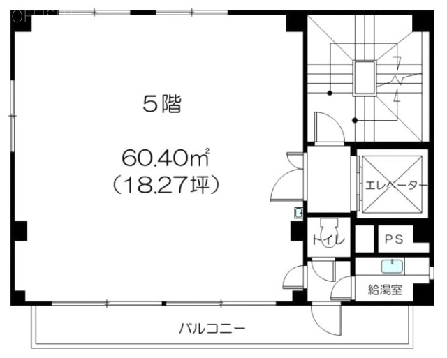 淡路建物ビル5F 間取り図