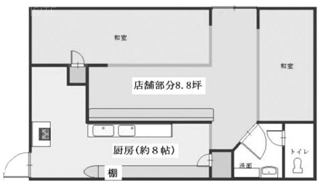 北柏コーポビル1F 間取り図