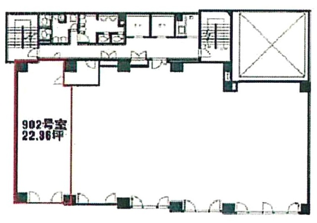 横浜関内地所ビル902 間取り図