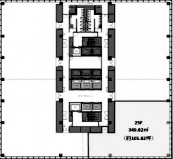 東京サンケイビル25F 間取り図