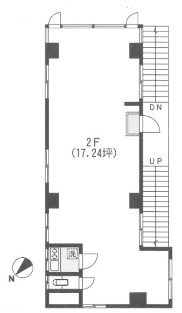 安斉ビル2F 間取り図